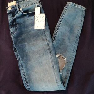 Free People Turquoise Jeans